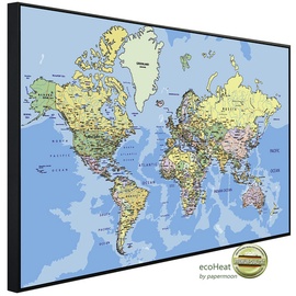 Papermoon Infrarotheizung Weltkarte«, Matt-Effekt - bunt
