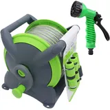 Schlauchtrommel mit Schlauch Ultrixe Gartenschlauchset zur Wandmontage mit 20 m Schlauch, 1 Mehrstrahlpistole, sofort einsatzbereit, einfaches