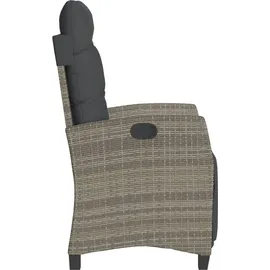 vidaXL Gartensessel 58,4 x 69,7 x 93 cm grau mit Fußteil