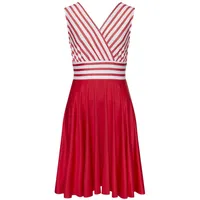 LASCANA Sommerkleid Rot/Weiß Gestreift 44