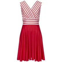 LASCANA Sommerkleid Rot/Weiß Gestreift 44
