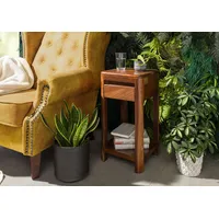 MASSIVMOEBEL24.DE Beistelltisch Sheesham 30x30x60 walnuss gewachst, Toronto #212