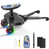 BugyKido Buggy Board, Trittbrett für Kinderwagen Universal mit LED Rollen und Sitz für Kinder, Trittbrett Kinderwagenzubehör, Kinderwagen Zubehör ab 2-6 Jahren (25 kg), für über 99% der Kinderwagen