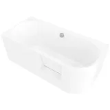 PORTAS Links Badewanne mit Tür, 160x75x60cm, Weiß