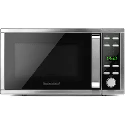 Black + Decker Mikrowelle »BXMZ901E«, Mikrowelle-Grill, 1000 W Black + Decker silberfarben