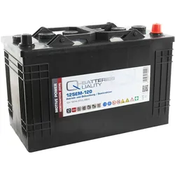 Q-Batteries 12SEM-120 Solar und Wohnmobilbatterie 12V 120Ah