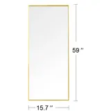 Brilverde Standspiegel, Gold, Metall, 40x3x150 cm, Spiegel, Standspiegel