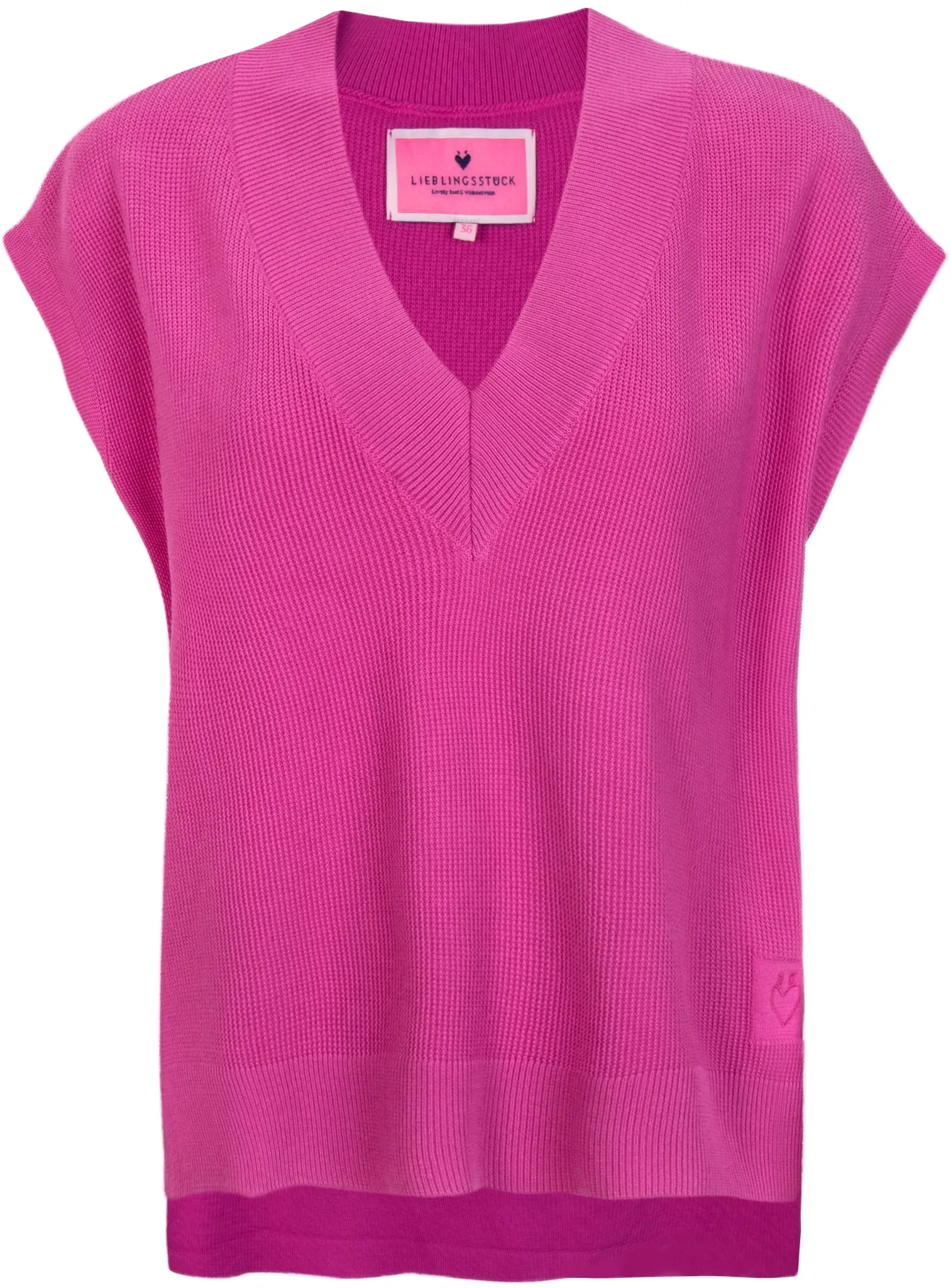 Pullunder LIEBLINGSSTÜCK "SinaEP" Gr. 36, pink Damen Pullover Pullunder mit V-Ausschnitt