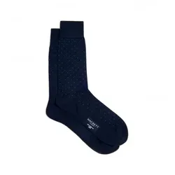 Hackett London für Herren. HMU30025 Marinefarbene Socken mit Polkadot (M-L), Heimtextilien, Baumwolle