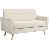 Homcom 2 Sitzer Sofa mit Dickem Sitz- und Rückenkissen