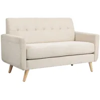 Homcom 2 Sitzer Sofa mit Dickem Sitz- und Rückenkissen