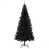 vidaXL Künstlicher Weihnachtsbaum mit Ständer Schwarz 180 cm PVC