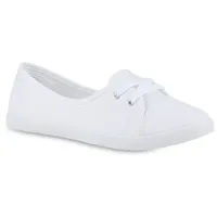VAN HILL Damen Sportliche Ballerinas in Weiss