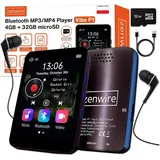 zenwire Tragbarer Player - MP3 und MP4 - Bluetooth - FM-Radio - Diktiergerät - SD - Kopfhörer - 36 GB - Schwarz