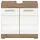 xonox.home Waschbeckenunterschrank Wave Weiß Hochglanz/Nox Oak 56 cm x 60 cm x 34 cm