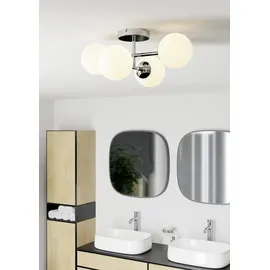 EGLO LED Deckenleuchte CASTROVIDO für Badezimmer 4xG9/4,2W/230V IP44", chrom, - Chrom glänzend