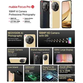 nubia Focus Pro 5G  8 GB RAM 256 GB Black