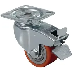 Bs Rollen Lenkrolle m.Festst.D.50mm Trgf.120kg m.Platte kompakt PU