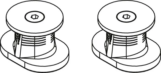 Kermi BC Schraubensatz verstellb. E70 2 Stück, 6037935 6037935