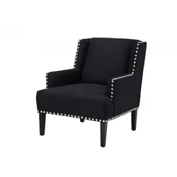 Casa Padrino Designer Art Deco Club Sessel Schwarz - Luxus Club Sessel