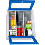 Werkstattschränke mit transparenten Türen - Abm. 1000x500x1000mm - Blaue Türen RAL 5015 - W030050001-GCBI