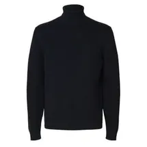 Selected Rollkragenpullover Blau L