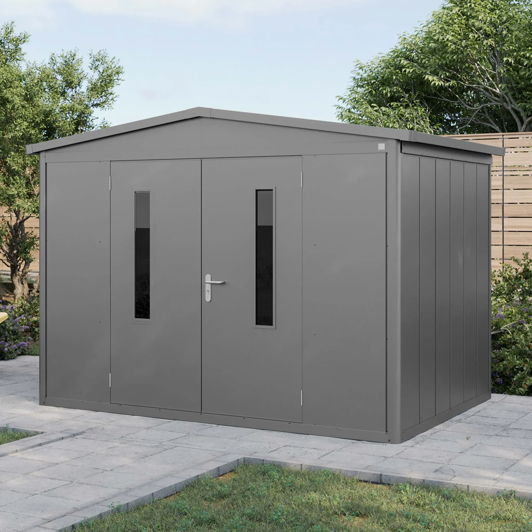 PRIMEYARD  Casetta da giardino 298x228 cm, antracite - (GFPV00916)