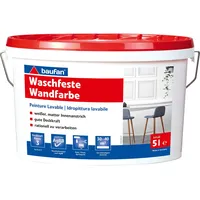 Baufan Waschfeste Wandfarbe 5 l weiß Innen-Wandfarbe Waschfeste Innenfarbe