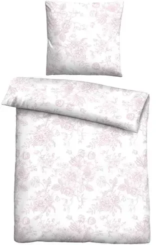 Castell Linon Bettwäsche 80x80cm, 135x200cm - rose