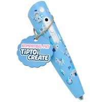 caseroxx Schutzhülle Cover (Silikon-Hülle für den Ravensburger TipToi) in Blau-Rittermuster für TipToi Create (00800)