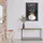 Relaxdays Sitzhocker Leinen 32 x 34 x 32 cm Creme/Mehrfarbig