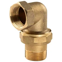 Messing Gewinde-Fitting Winkelverschraubung 90° flachdichtend 1
