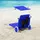 CASARIA Sonnenliege Klappbar 115 x 60 x 22 cm Blau