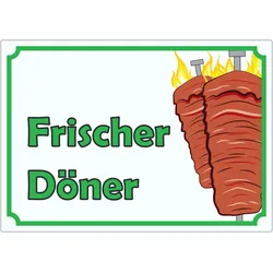 Frischer Döner Aufkleber A8 (52x74mm)