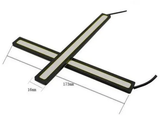2er-Set LED-Tagfahrleuchten für Auto (12 V, COB DRL) – 17 cm, blau