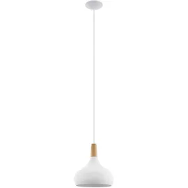EGLO Sabinar 1-flg. Ø 28 cm Holz und Stahl weiß-braun