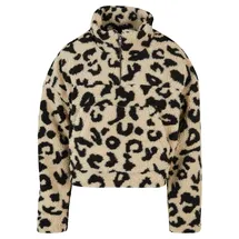 URBAN CLASSICS Aop Sherpa Halbzippullover Sand Leo 5XL