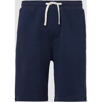 S.Oliver Detroit: Sweat-Bermuda mit Flammgarnstruktur im Relaxed Fit tiefblau