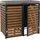 MCW Mülltonnenverkleidung K14 124 x 134 x 84 cm teak-optik