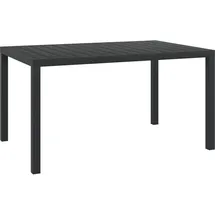 vidaXL Gartentisch 150 x 90 x 74 cm Schwarz