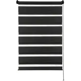 GARDINIA Doppelrollo Easyfix 100 x 150 cm schwarz