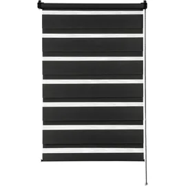 GARDINIA Doppelrollo Easyfix 100 x 150 cm schwarz