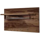 Massivmoebel24 Wandgarderobe Sheesham 100x32x60 rot-braun gebeizt Toronto 146