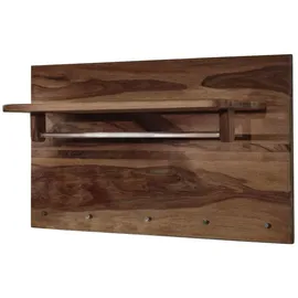 Massivmoebel24 Wandgarderobe Sheesham 100x32x60 rot-braun gebeizt Toronto 146