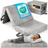 Klappmatratze Memory-Komfortkern, gurkler, 15 cm hoch, (Visco-Schaum, Gästematratze & Faltmatratze), Bequem & waschbar 75 cm x 195 cm x 15 cm