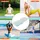 Vevor Gymnastik-Luftmatte 10 cm Dick Aufblasbare Gymnastik-Tumbling-Matte, Tumbling-Bahn mit Elektrischer Pumpe, Trainingsmatten für den