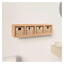 vidaXL Wandregal mit Körben 62 x 18 x 16 cm Braun
