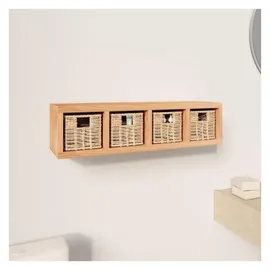 vidaXL Wandregal mit Körben 62 x 18 x 16 cm Braun