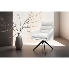 byLIVING Esszimmerstuhl Pura Cordbezug off-white schwarz 2er Set