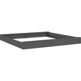 vidaXL Sandkasten mit Sitzen Grau Quadratisch Massivholz